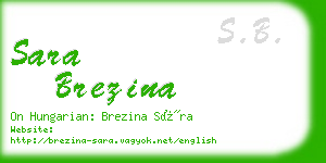 sara brezina business card